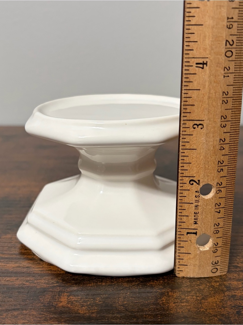 Pfaltzgraff Pedestal Candleholder Heritage White Pattern - Picture 11 of 11